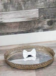 White Wedding Bow Tie