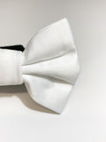 White Wedding Bow Tie